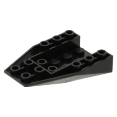 LEGO ék/szárny 6×4 fordított összekapcsolt bütykökkel, fekete (4856)