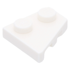 LEGO ék/szárny alakú lapos elem 2x2 jobbos, fehér (24307)