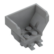LEGO járműalap 4×2×3 fogóval, világosszürke (98876)