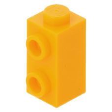 LEGO kocka 1×1×1 2/3 oldalán két bütyökkel, világos narancssárga (32952)