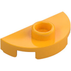 LEGO lapos elem 1×2 lekerekített 1 bütyökkel középen, világos narancssárga (1745)