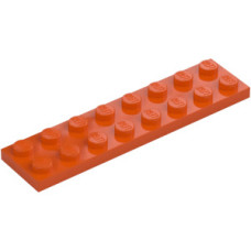 LEGO lapos elem 2x8, vöröses narancssárga (3034)