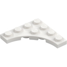 LEGO lapos elem 4x4 kör alakú kivágással, fehér (35044)