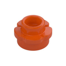 LEGO virág alakú lapos elem kerek 1x1 (5 szirommal), vöröses narancssárga (24866)