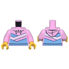 LEGO felsőtest kapucnis pulóver mintával, világos rózsaszín (76382)
