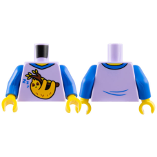 LEGO felsőtest lajhár mintás pulóver/mellény mintával, levendulalila (76382)