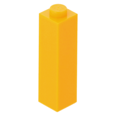 LEGO kocka 1x1×3, világos narancssárga (14716)