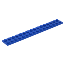 LEGO lapos elem 2x16, kék (4282)