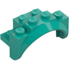 LEGO sárhányó 4×2 1/2×2 íves, sötét türkizkék (35789)
