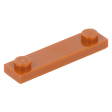LEGO lapos elem 1x4 2 db bütyökkel, sötét narancssárga (92593/41740)