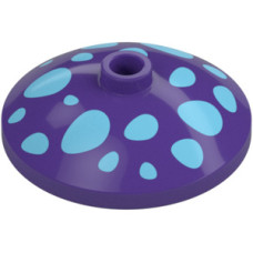 LEGO tál fordított 3x3 gomba mintával, sötétlila (102979)