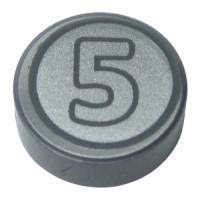 LEGO csempe 1×1 kerek pénzérme mintával, matt ezüst (73794)