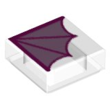 LEGO csempe 1×1 sárkányszárny mintával, átlátszó (78318)