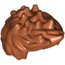 LEGO férfi haj rövid tüskés, sötét narancssárga (98385)