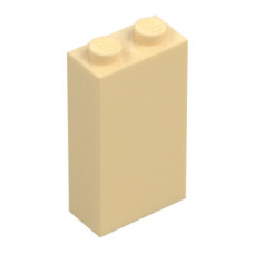 LEGO kocka 1×2×3, sárgásbarna (22886)