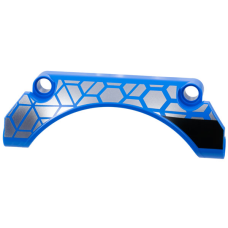 LEGO technic fal/panel elem íves 9×2×3 sárhányó mintával, kék (76935)