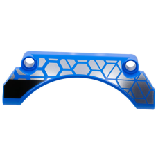LEGO technic fal/panel elem íves 9×2×3 sárhányó mintával, kék (76936)