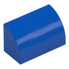 LEGO kocka 1×2×1 íves, kék (37352)