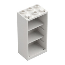 LEGO szekrény 2×3×5 polcokkal, fehér (2656)
