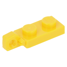 LEGO lapos csuklós elem 1×2 egyik végén csatlakozóval, sárga (44301)