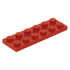 LEGO technic lapos elem 2×6 5 lyukkal, piros (32001)