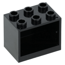 LEGO szekrény 2x3x2, fekete (4532)