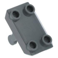 LEGO lapos elem 2x3 fogantyúval és 4 bütyökkel (pajzsalap), sötétszürke (30166)