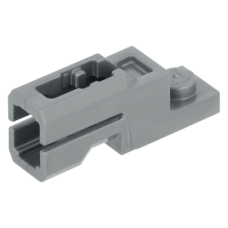 Eredeti, új LEGO lapos elem 1×2 kilövő résszel, matt ezüst (69754) - nélkülözhetetlen építőelem, alkatrész