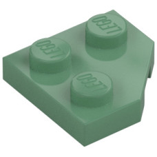 LEGO ék alakú lapos elem 2x2 (45°-os), homokzöld (26601)