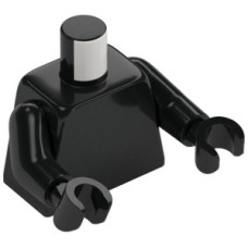 LEGO felsőtest minta nélkül, fekete (76382)