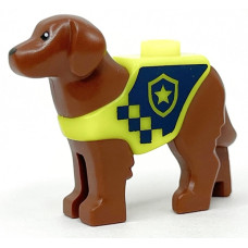 LEGO kutya labrador mentőkutya hámmal, vörösesbarna (105752)