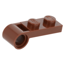 LEGO lapos elem 1×2 hátul pin csatlakozóval, vörösesbarna (3172)