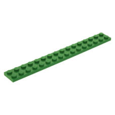 LEGO lapos elem 2x16, zöld (4282)