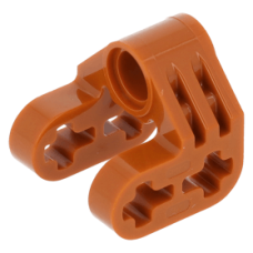 LEGO technic merőleges pin és ikertengely csatlakozó 2×2×2 hasított (keresztblokk), sötét narancssárga (92907)