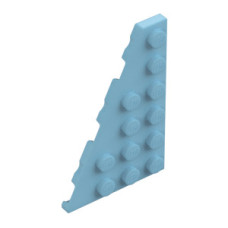 LEGO ék/szárny alakú lapos elem 6x4 balos, közép azúrkék (48208)