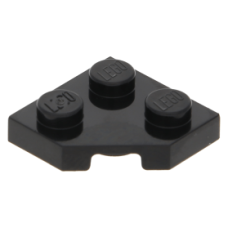 LEGO ék alakú lapos elem 2x2 (45°-os), fekete (26601)