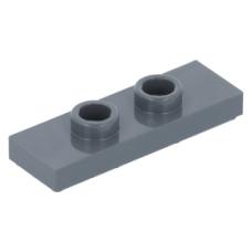LEGO lapos elem 2 bütyökkel középen 1×3, sötétszürke (34103)
