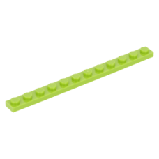 LEGO lapos elem 1x12, lime (60479)