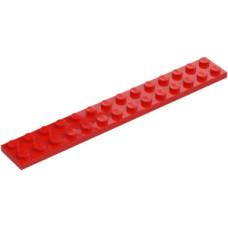 LEGO lapos elem 2x14, piros (91988)