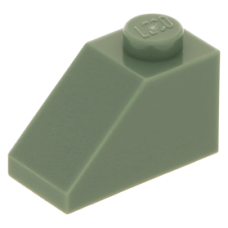LEGO tetőelem 45°-os 2×1, homokzöld (3040)