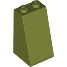 LEGO tetőelem 73°-os (75) 2x2x3, olajzöld (3684c)