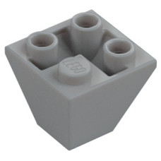 LEGO tetőelem fordított sarok 45°-os 2×2, világosszürke (3676)