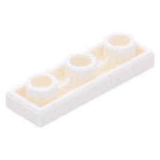 LEGO csempe 1×3 alul 3 bütyökkel, fehér (35459)