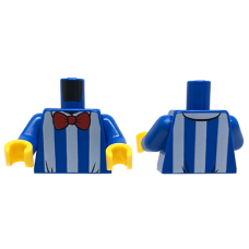LEGO felsőtest csíkos ing és csokor nyakkendő mintával, kék (76382)