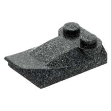 LEGO kocka 2 x 3 x 2/3 két bütyökkel és szárnnyal, pettyes fekete-ezüst (47456)