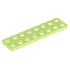 LEGO lapos elem 2x8, sárgászöld (3034)
