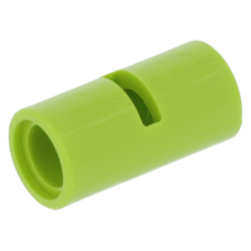 LEGO technic henger pin csatlakozó (2L) középen vágással, lime (62462)