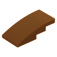 LEGO tetőelem íves 4×2, sötét narancssárga (93606)