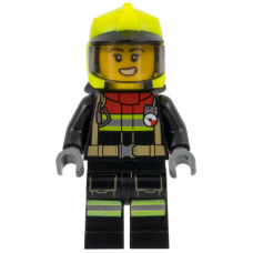 LEGO City női tűzoltó minifigura 60374 (cty1545) 