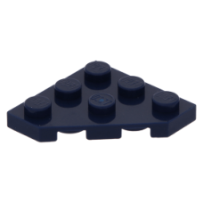 LEGO ék alakú lapos elem 3x3 (45°-os), sötétkék (2450)